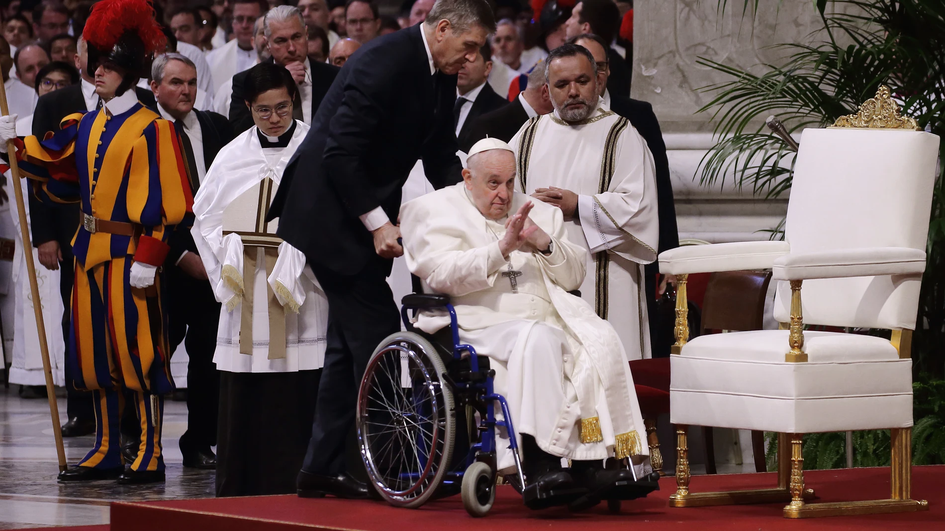 El Papa Francisco, durante una reciente celebración en la basílica de San Pedro