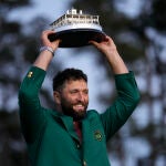 Jon Rahm, tras conquistar su primera "chaqueta verde"