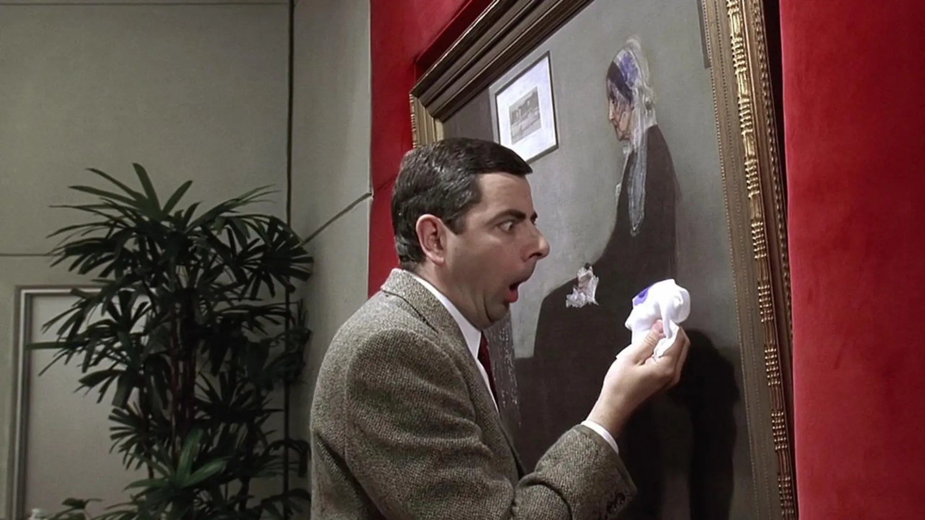 Mr. Bean interactúa con la famosa pintura de Whistler en una película de 1997