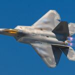 Un caza F-22 de EEUU