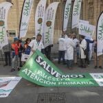Representantes del SMA protestan ante las puertas de San Telmo