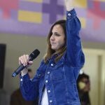 La secretaria general de Podemos y ministra de Derechos Sociales y Agenda 2030, Ione Belarra, participa este domingo en el acto "Feminismo para cambiarlo todo", a dos días del Día Internacional de la Mujer.