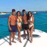 Marcos Llorente, Paddy, Marco Asensio y Sandra Garal.