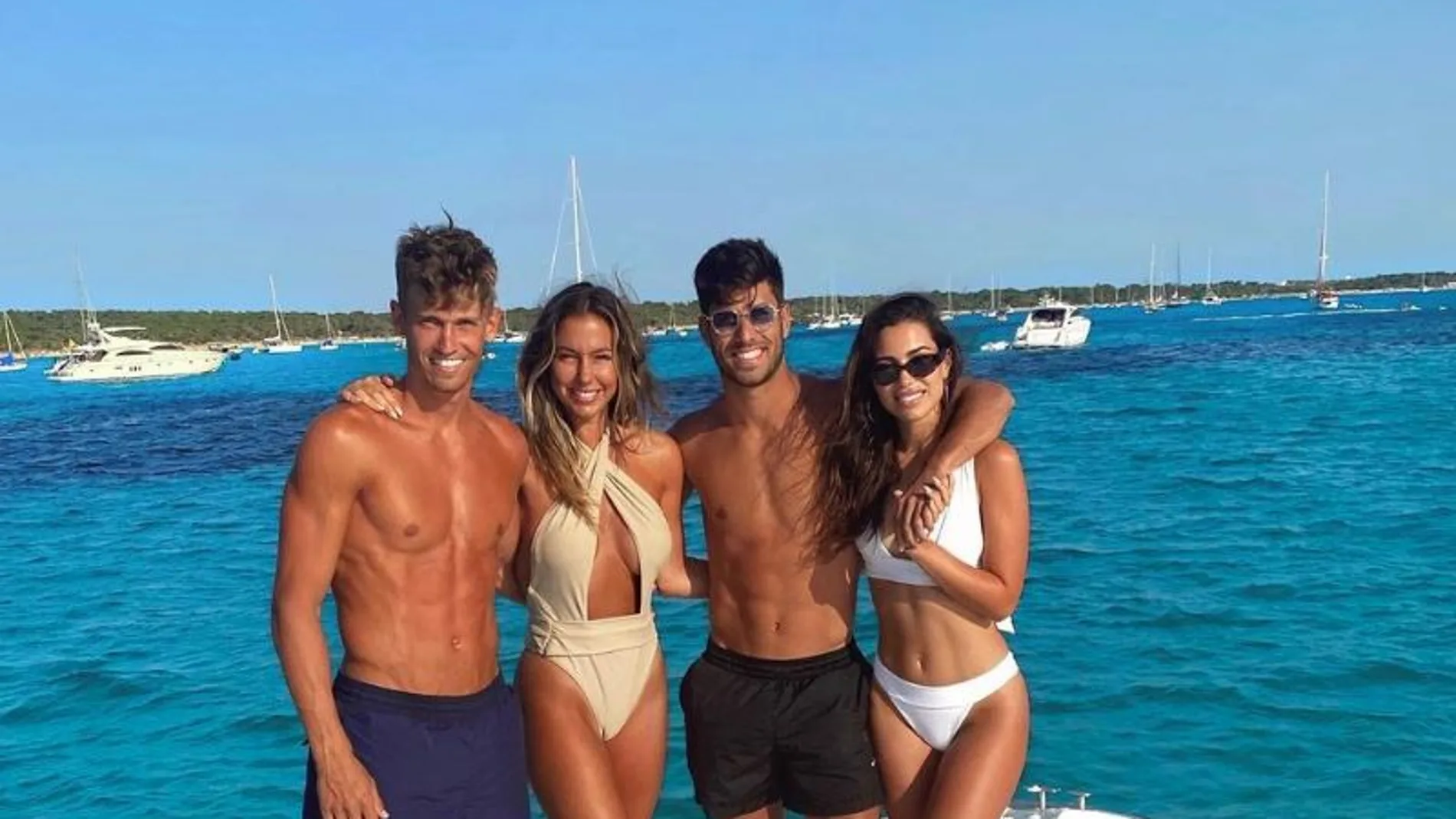 Marcos Llorente, Paddy, Marco Asensio y Sandra Garal.