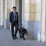 Sevilla.-El magistrado de la Audiencia Provincial Luis de Oro-Pulido, primer juez de España con un perro guía