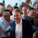 El expresidente José Luis Rodríguez Zapatero en la apertura de la Convención Municipal del PSOE