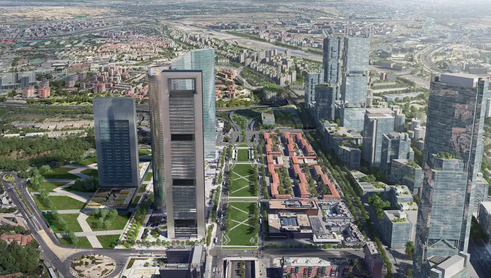 Recreación virtual del soterramiento del tramo final del Paseo de la Castellana.