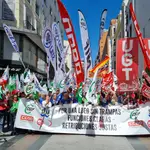 Manifestación de funcionarios de Justicia en Madrid para reclamar mejoras salariales
