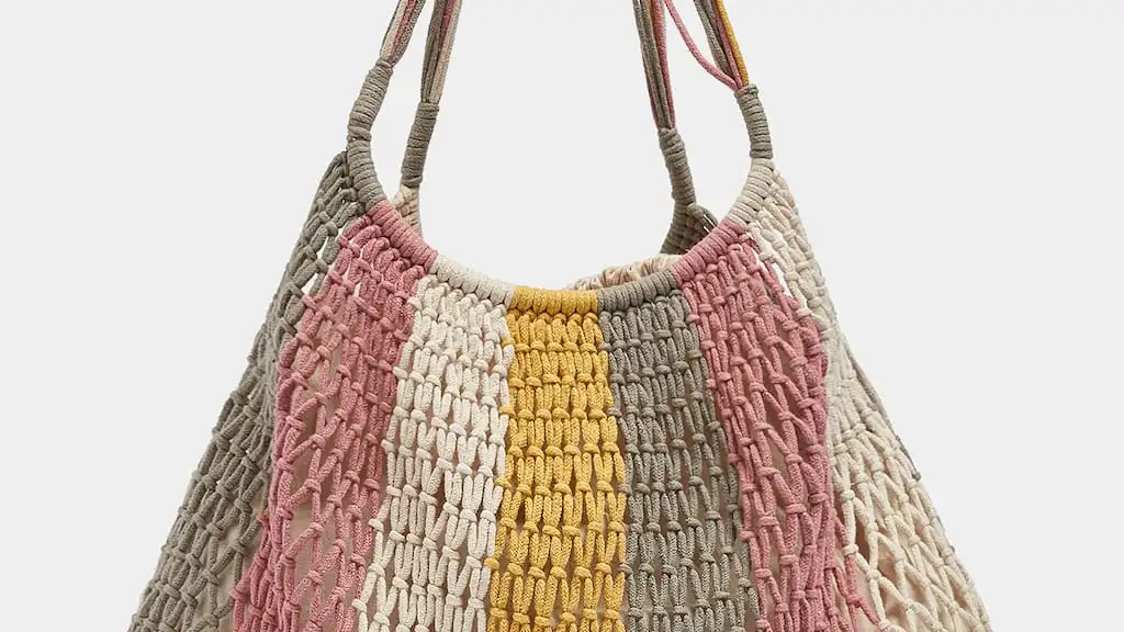 Bolso shopper macramé