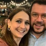 Pere Aragonès junto a su esposa Janina Juli en una imagen de archivo
