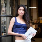 Lucía Rivera brilla con un top estilo corsé en la presentación de su libro en Madrid.