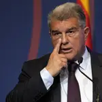 Rueda de prensa de Joan Laporta, presidente del Barça