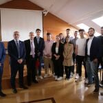 El rector de Universidad de Salamanca, Ricardo Rivero, asiste a la presentación del equipo ‘Fórmula Usal’ y su proyecto de creación de un coche eléctrico con el que participarán en la competición internacional ‘Formula Student’ la primera quincena de agosto en Montmeló (Barcelona).
