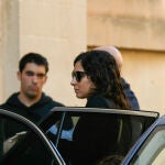 Mery Perelló en el funeral de su padre