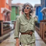 Carmen Gimeno con falda de Pull&Bear.