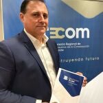 José Hernández, presidente de Frecom, durante la presentación del Barómetro de la Construcción