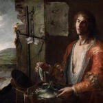 "Vendedor de pescado", pintado por Francisco de Herrera y fechado hacia 1650