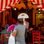 Interior de una caseta de la Feria de Abril de Sevilla