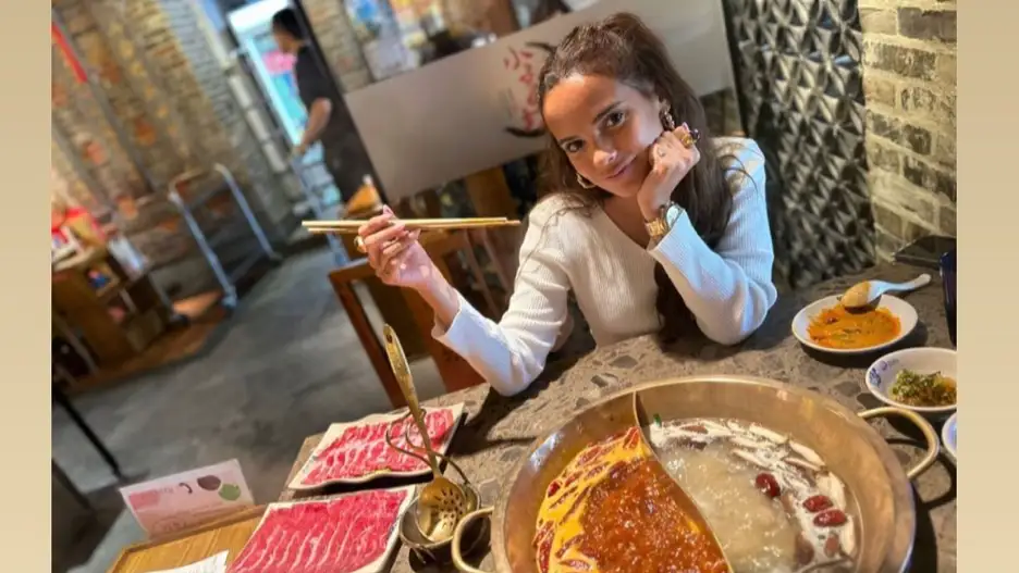Gloria Camila en un story de su novio David
