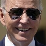 President Joe Biden speaks during a ceremony honoring the Council of Chief State School Officers' 2023 Teachers of the Year in the Rose Garden of the White House.