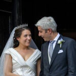 Alexandra de Luxemburgo y Nicolas Bargory en su enlace religioso