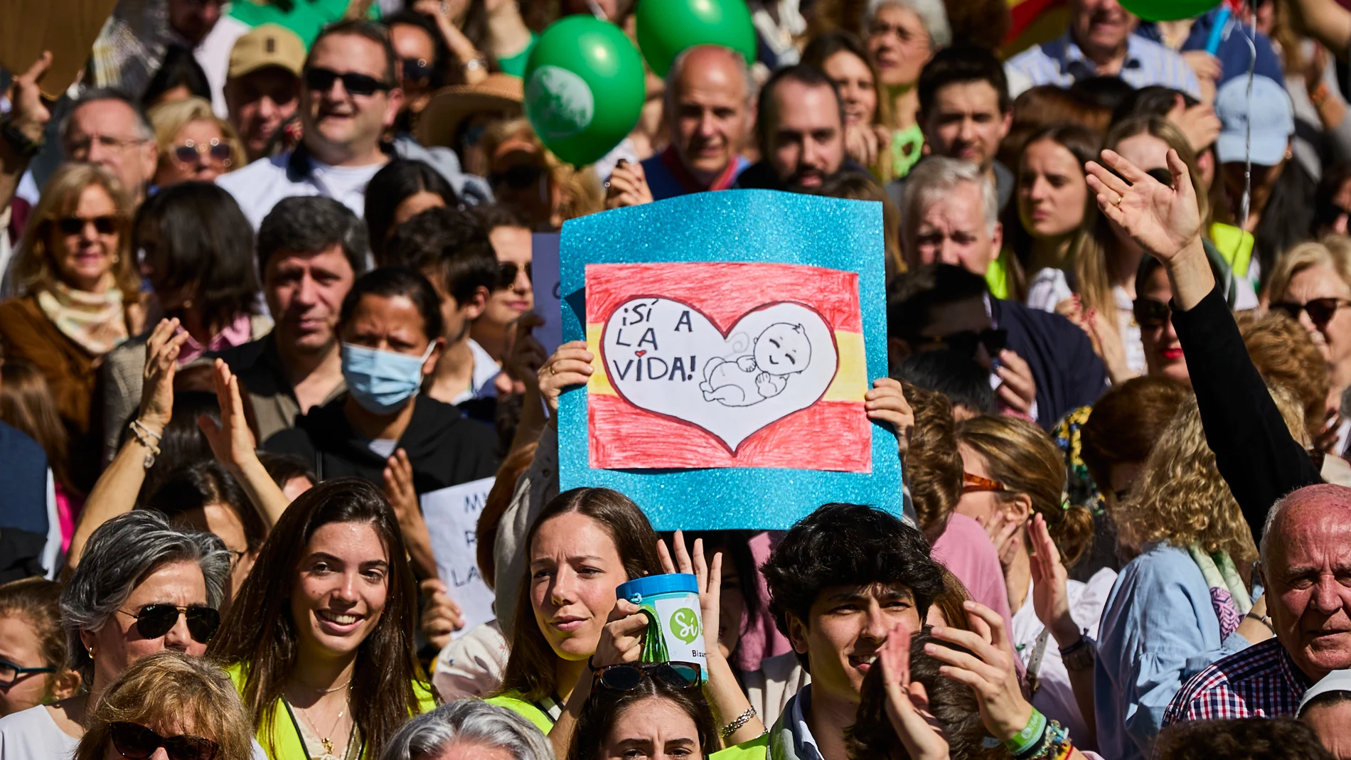 Marcha convocada por la Plataforma Sí a la Vida, integrada por más de 500 asociaciones provida, en Madrid, con motivo del Día Internacional de la Vida.