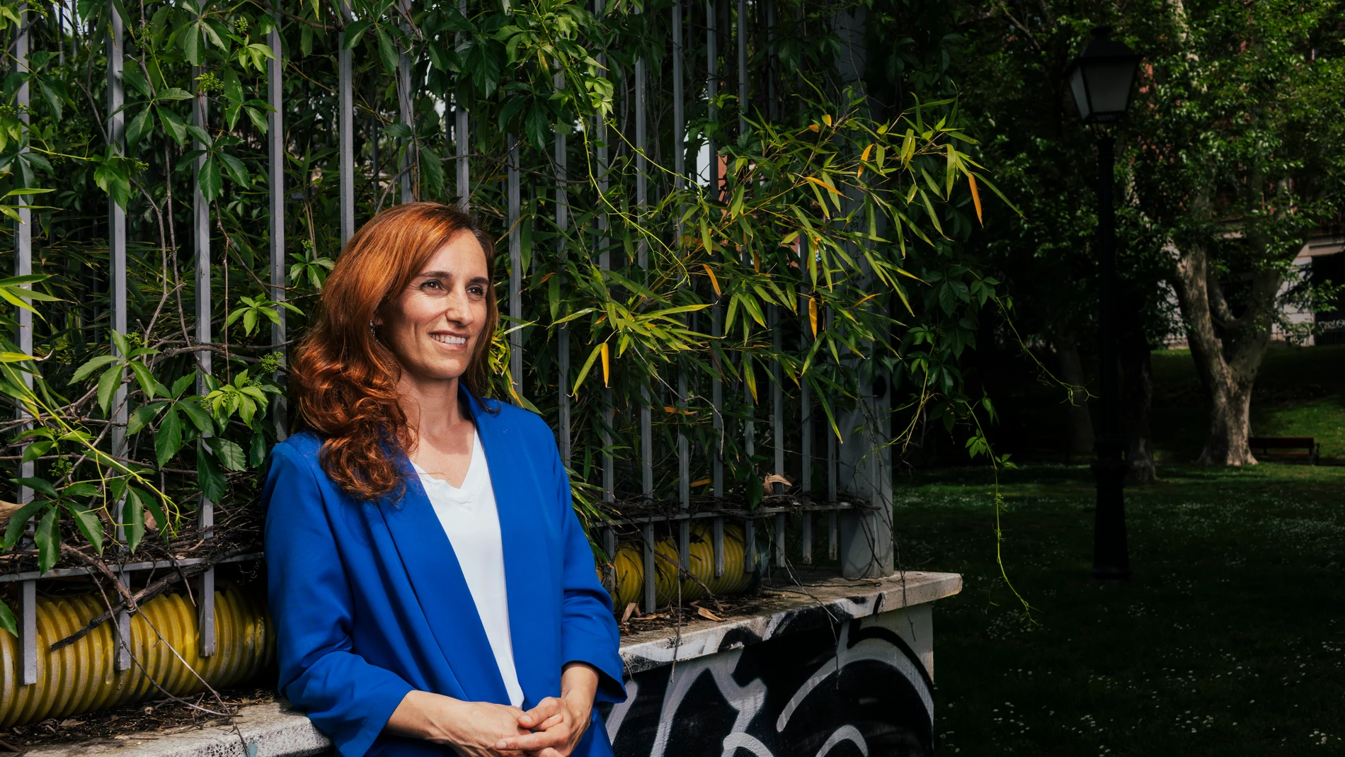 Mónica García, cuando era candidata de Más Madrid