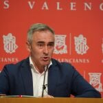 Miguel Barrachina esta mañana durante su comparecencia