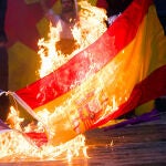 Quema de banderas españolas