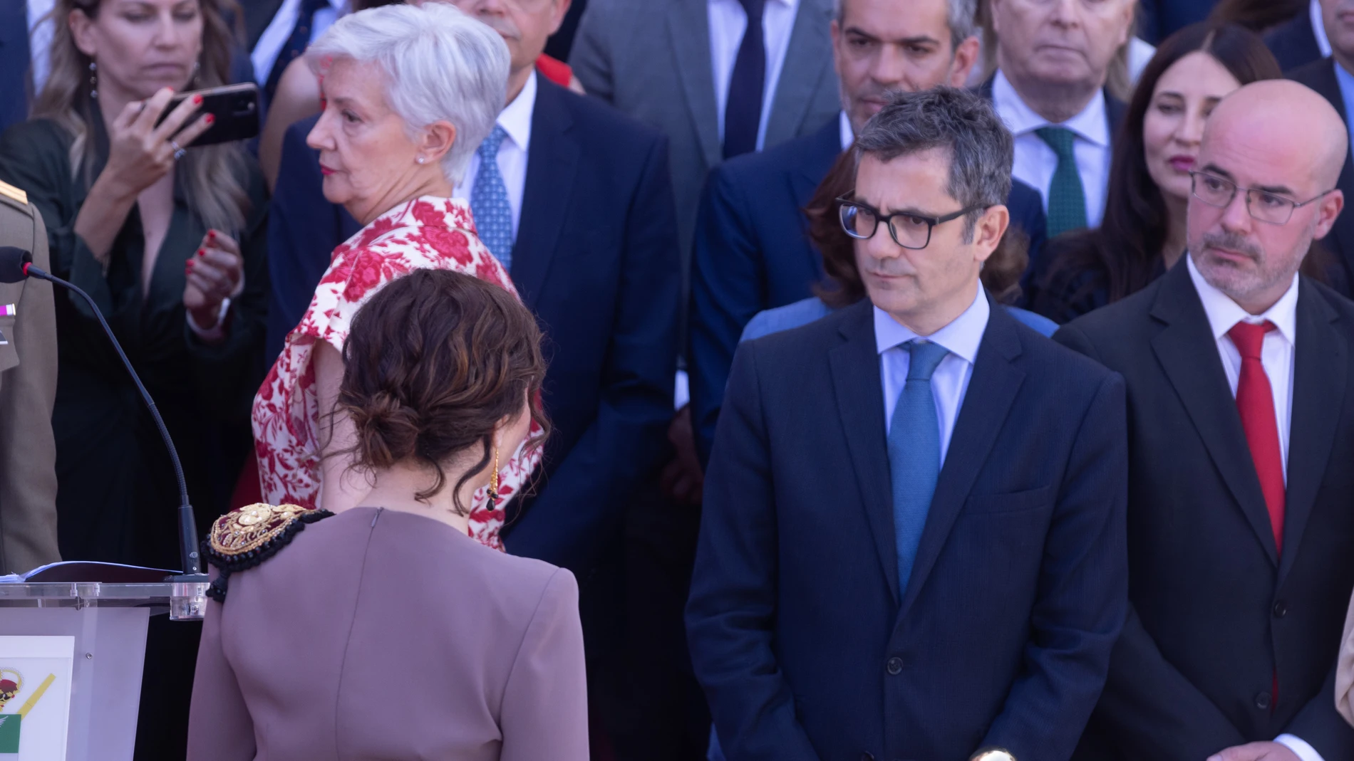 El ministro de Presidencia, Félix Bolaños, frente a la presidenta de la Comunidad de Madrid, Isabel Díaz Ayuso