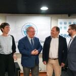 Rubén Cacho / ICAL . El presidente del Consejo Económico y Social de Castilla y León, Enrique Cabero, junto a Vicky Alonso, Luis Fernando Tejerina, Pablo Pérez, y Félix Ángel Carreras'