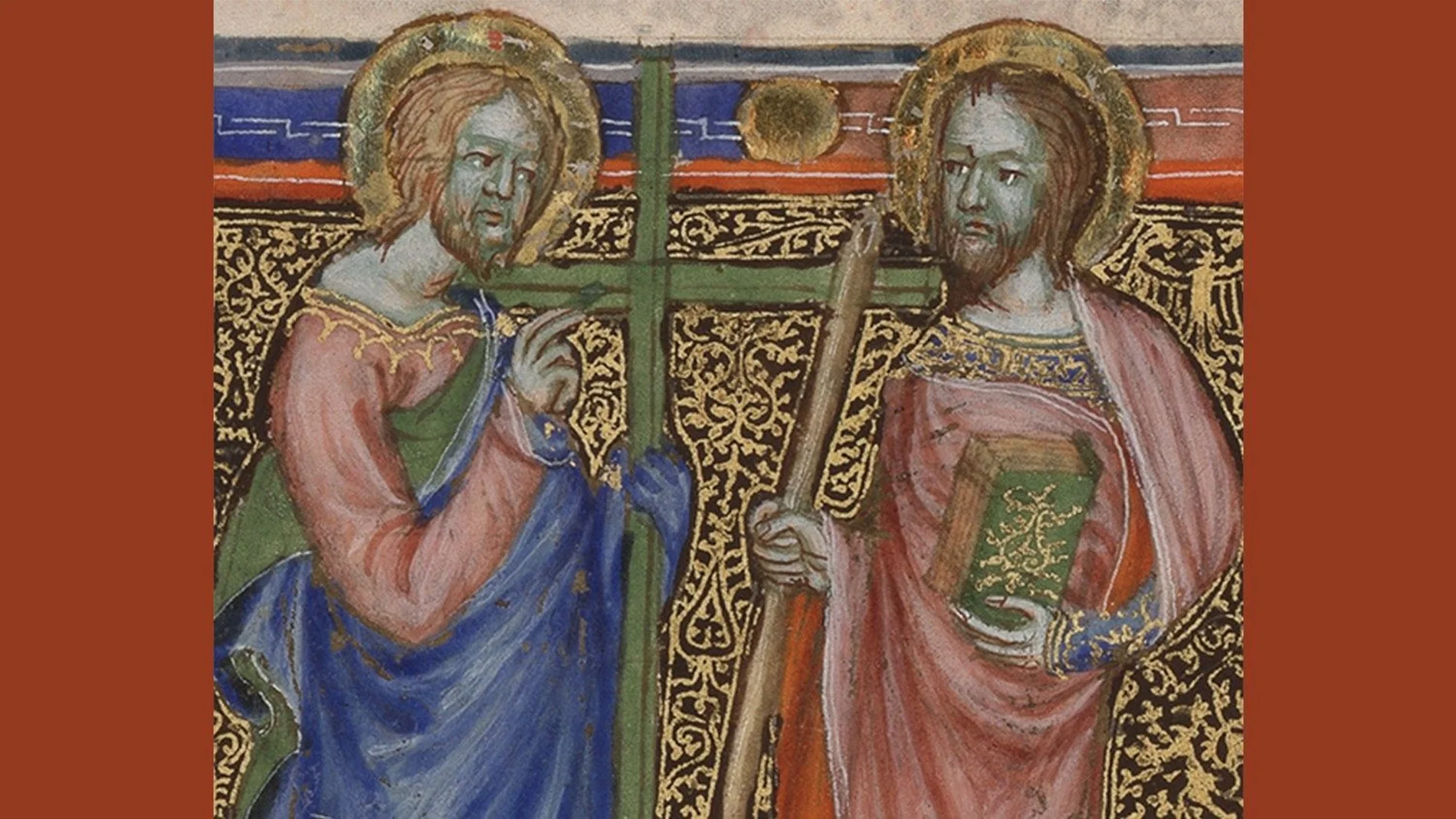 Santoral del 3 de mayo. En la imagen, los apóstoles Felipe y Santiago el menor