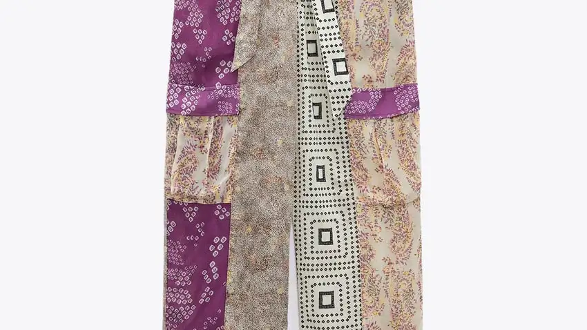 Pantalón patchwork.
