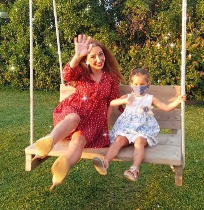 Michu y su hija, María del Rocío