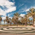 La plaza de las Palmeras, en Salou