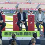 Arturo Bernal, Luis Rubiales y Jordi Juanós, en la presentación