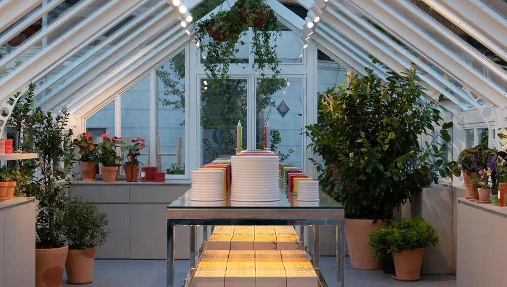 Un detalle del interior del invernadero