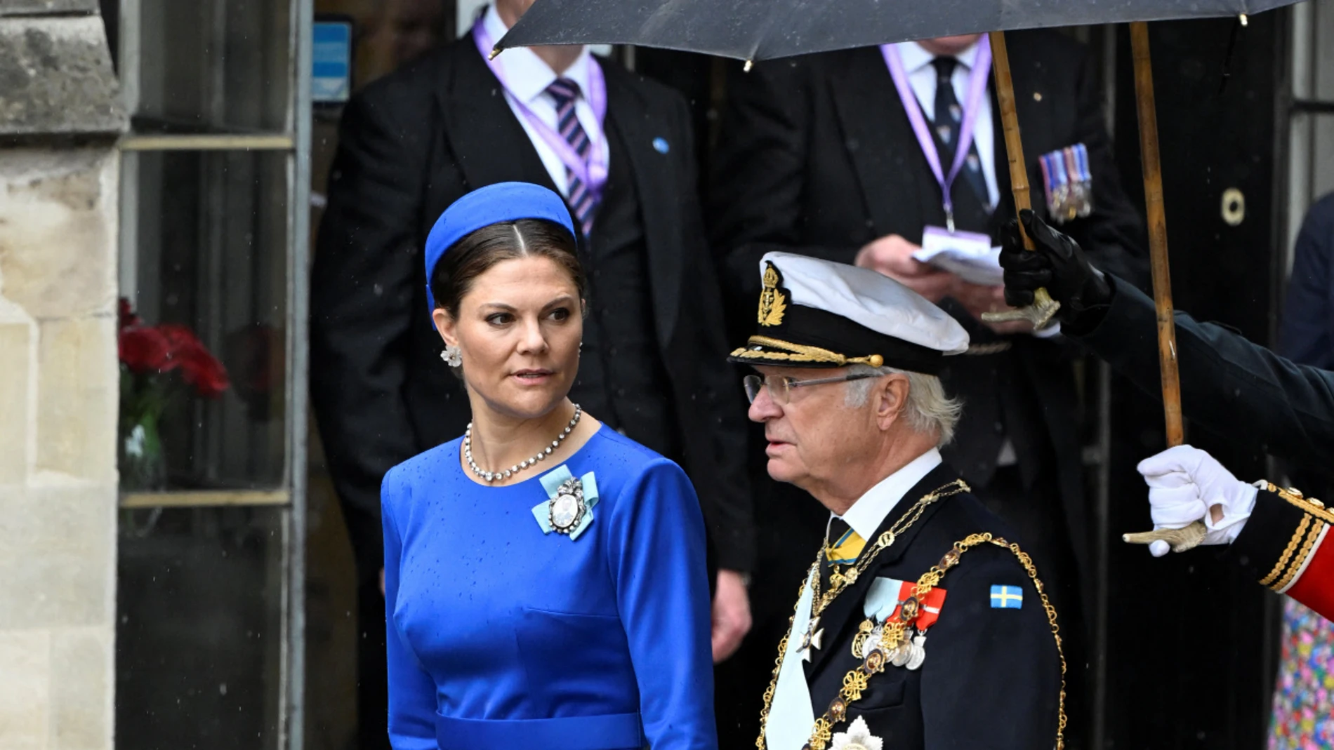 la princesa Victoria y el rey Carlos Gustavo de Suecia