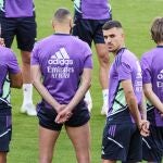 Dani Ceballos, en el último entrenamiento antes de la final de Copa