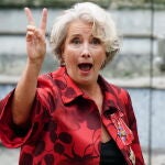 Emma Thompson tras su llegada a la coronación