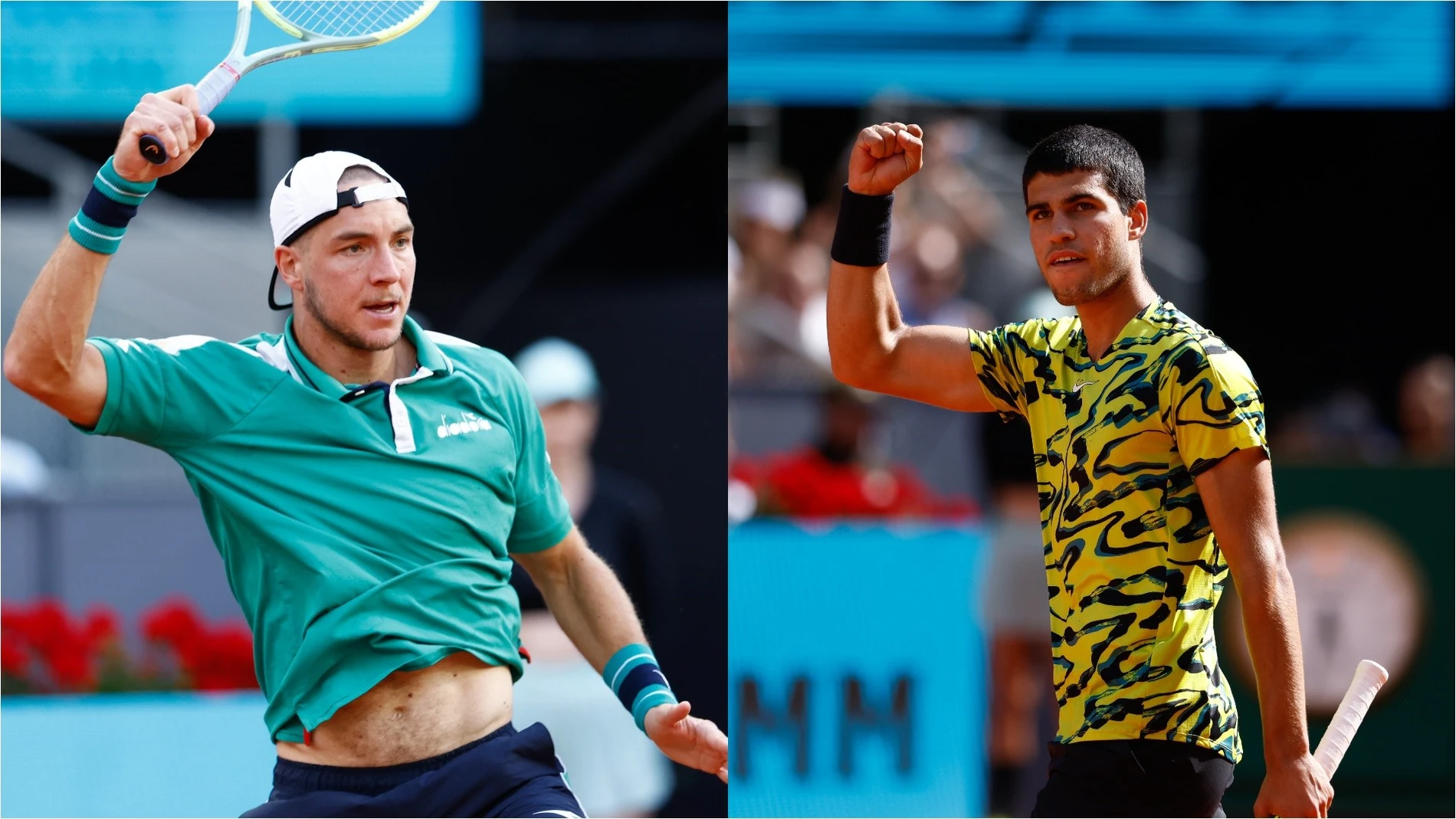 Jan-Lennard Struff y Carlos Alcaraz AFP7/EUROPA PRESS 06/05/2023 ONLY FOR USE IN SPAIN