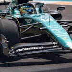 Alonso, en los entrenamientos libres en Miami