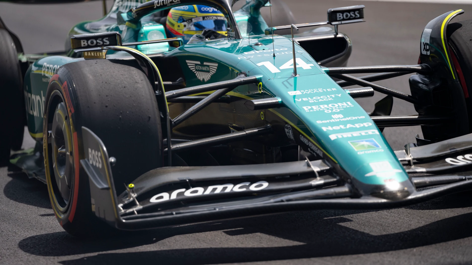Alonso, en los entrenamientos libres en Miami
