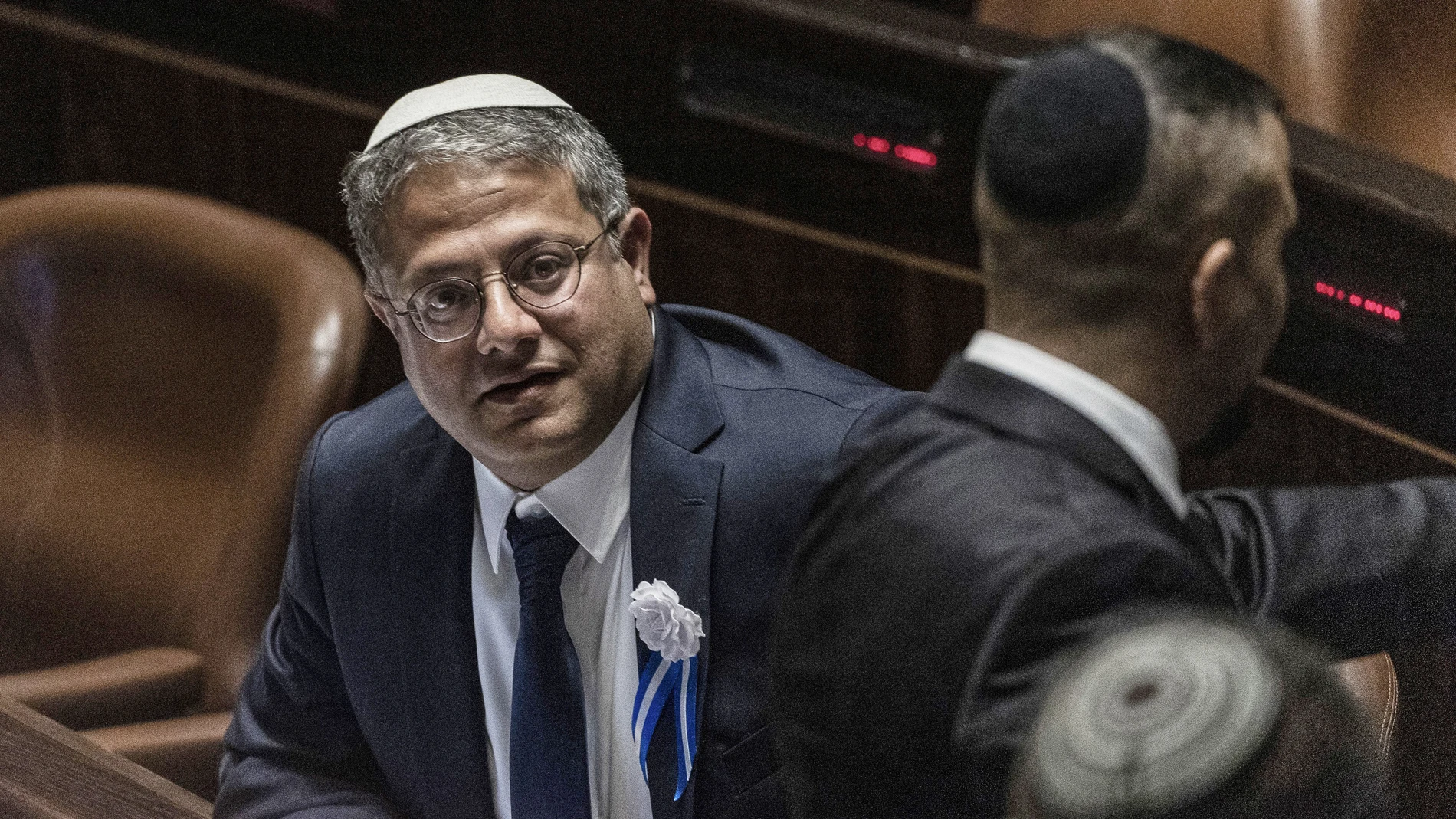 FILED - 15 November 2022, Israel, Jerusalem: Israeli far right Knesset member Itamar Ben Gvir attends a session covened for the swearing in of Israel's 25th parliament (Knesset). National Security Minister Itamar Ben-Gvir is to represent Israel at the annual Europe Day event held by the European Union in Tel Aviv, despite opposition to his right-wing religious views from EU diplomats, Israeli media reported on Sunday