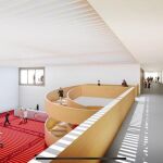 Recreación del interior de la nueva sede de la Cámara de Comercio de Alicante