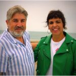 El candidato Fran Domínguez y Teresa Rodríguez