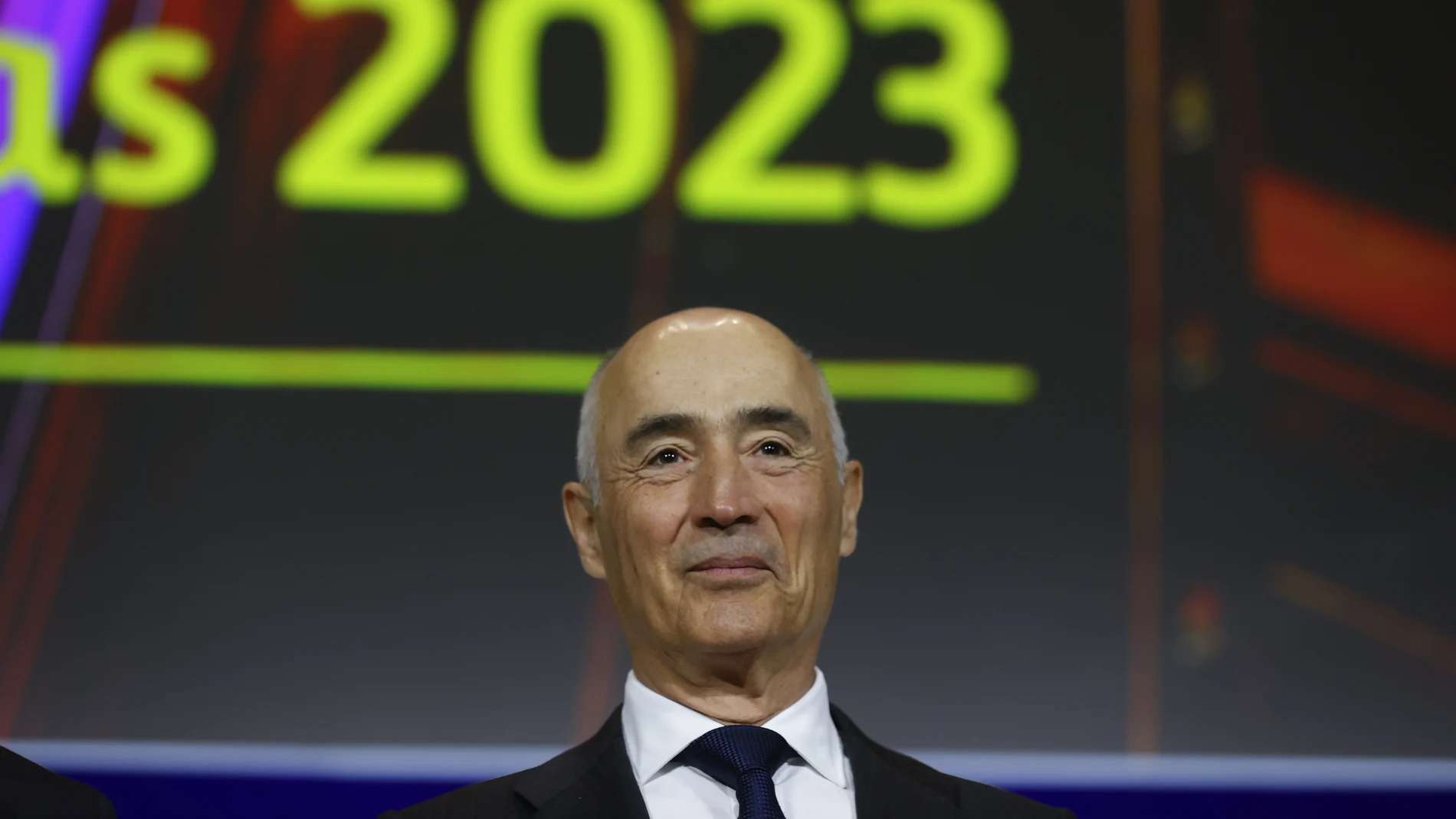MADRID, 13/04/2023.- EL presidente de Ferrovial, Rafael del Pino, durante en la junta que celebra este jueves la empresa en Madrid, decisiva para su futuro que pasa por trasladar su domicilio social de España a Países Bajos, estrategia en la que ha quedado patente la falta de acuerdo con el Gobierno y para la que se siguen recabando apoyos para sacar adelante la operación.