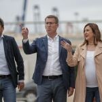 Carlos Mazón, Alberto Núñez Feijóo y María José Catalá