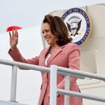 US Vice President Kamala Harris speaks at Democratic Party events in Atlanta
