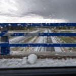 Tormenta de Granizo en Almazán. En la imagen, autovía A-15 a su paso por Almazán